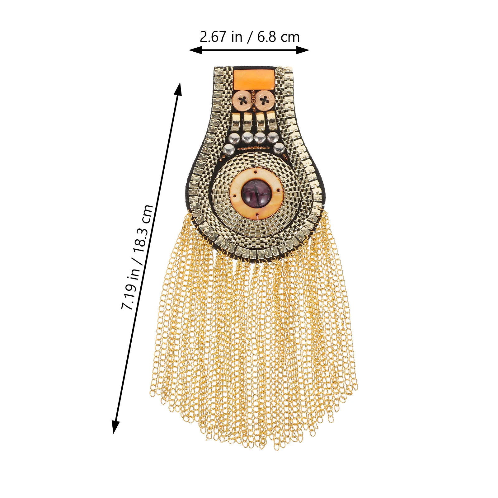 2Pcs Shoulder Epaulet Tassel Chain Rhinestone Shoulder Jewelry Vintage Metal Tassel Epaulettes for Special Occasion
2Pcs Shoulder Epaulet Tassel Chain Rhinestone Shoulder Jewelry Vintage Metal Tassel Epaulettes for Special Occasion