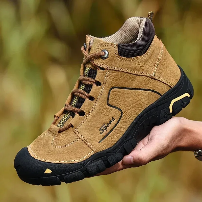 High Top Genuine Leather Men Hiking Boots Winter Warm Non Slip Wear Resistant Outdoor Ankle Trekking Walking Casual Sneakers
High Top Genuine Leather Men Hiking Boots Winter Warm Non Slip Wear Resistant Outdoor Ankle Trekking Walking Casual Sneakers