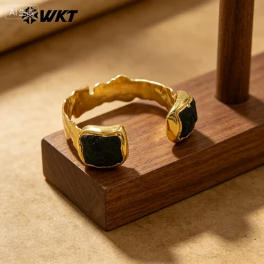 WT-B664 New Arrival Natural Black Meteorite Stone Cuff Bangle With 18k Gold Plating Daily Decoration For Unisex ACC
WT-B664 New Arrival Natural Black Meteorite Stone Cuff Bangle With 18k Gold Plating Daily Decoration For Unisex ACC
