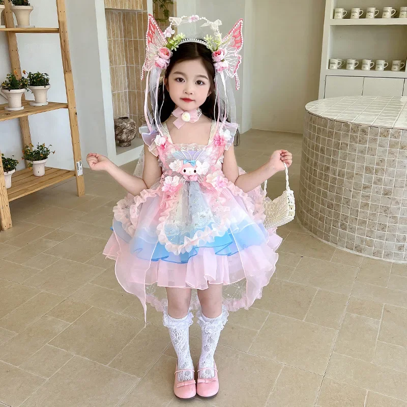 Платье Sanriou My Melody Lolita, юбка на бретельках, пышная юбка, юбка принцессы, одежда для девочек, детская вечеринка, аниме, мультяшный праздничный подарок
Платье Sanriou My Melody Lolita, юбка на бретельках, пышная юбка, юбка принцессы, одежда для девочек, детская вечеринка, аниме, мультяшный праздничный подарок