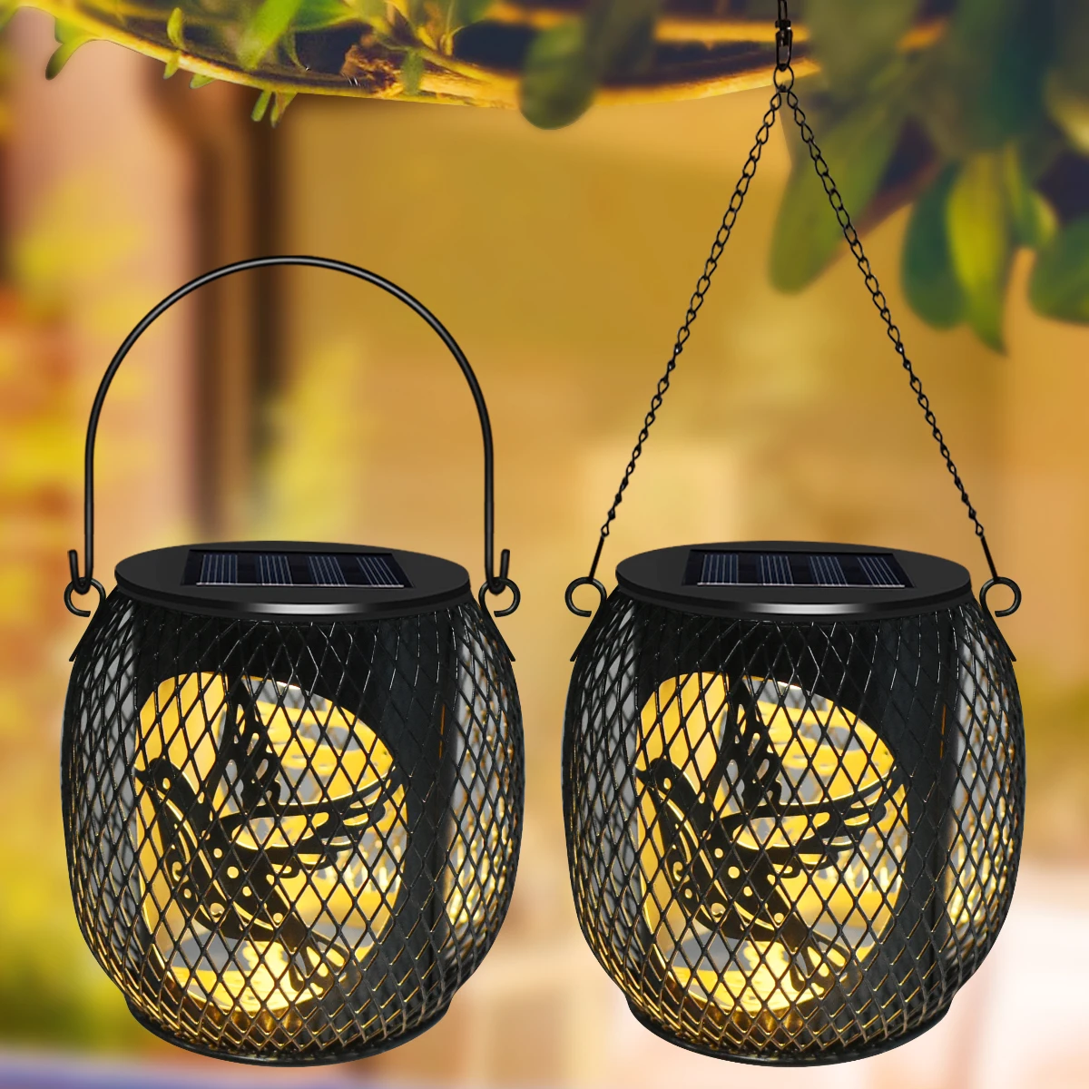 Hanging Solar Lantern Lights, Outdoor Waterproof Round Ball Lamp, Garden Globe Warm White LED Light for Landscape Walkway Backy
Hanging Solar Lantern Lights, Outdoor Waterproof Round Ball Lamp, Garden Globe Warm White LED Light for Landscape Walkway Backy