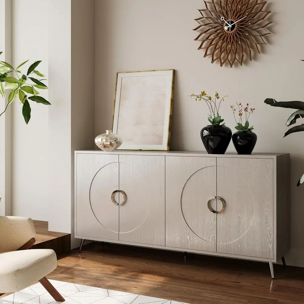 Деревянный 4-дверный сервант с металлическими ручками и ножками, универсальное хранилище для кухни, гостиной, прихожей, офиса, столовой
Деревянный 4-дверный сервант с металлическими ручками и ножками, универсальное хранилище для кухни, гостиной, прихожей, офиса, столовой