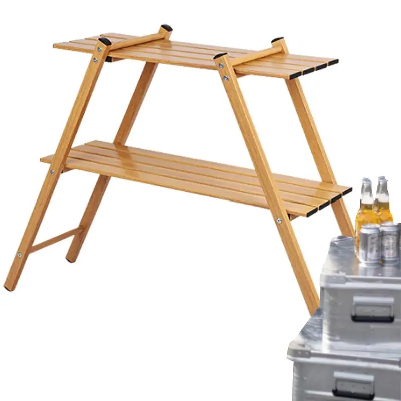 Camping Storage Rack Picnic Folding Shelf Double-Layer Organizing Rack Aluminum Alloy Shelf For Camping Picnic Outdoor
Camping Storage Rack Picnic Folding Shelf Double-Layer Organizing Rack Aluminum Alloy Shelf For Camping Picnic Outdoor