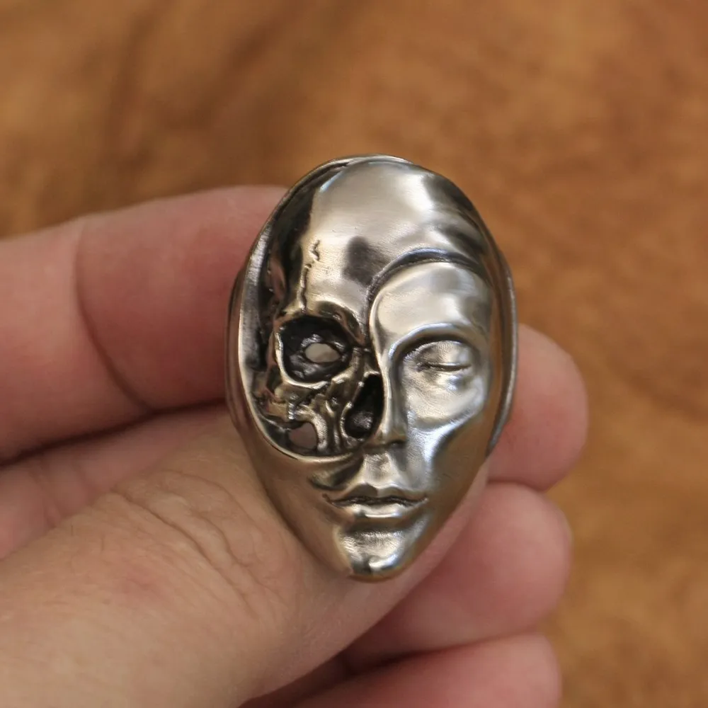 Life Death Heaven Hell Skull Face Ring Cupronickel Mens Biker Rock Punk Jewelry CP179 US Size 7~15
Life Death Heaven Hell Skull Face Ring Cupronickel Mens Biker Rock Punk Jewelry CP179 US Size 7~15