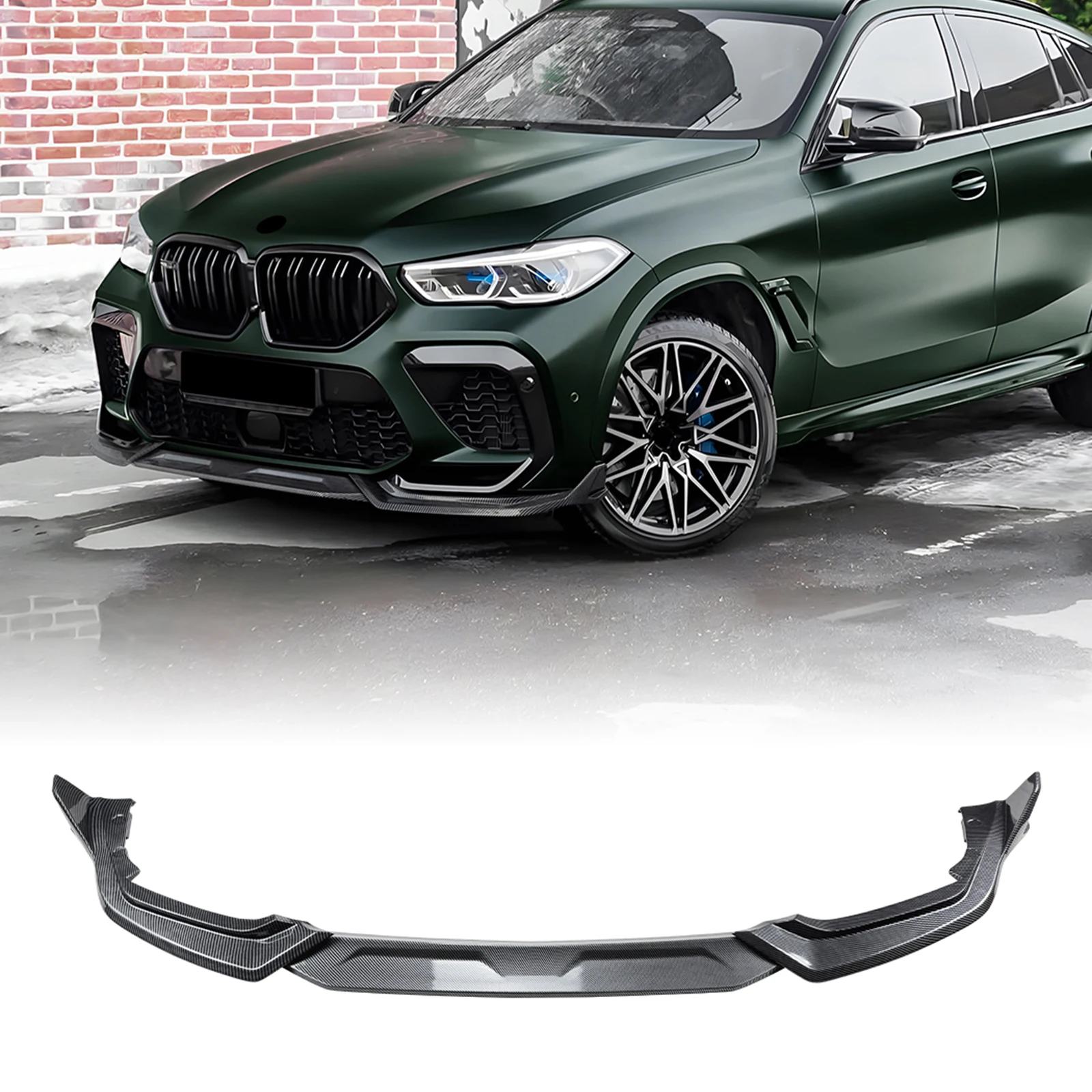 Front Bumper Spoiler Lip Carbon Fiber Look/Gloss Black Lower Diffuser Air Dam Splitter Blade Protector For BMW X6M F96 2019-2023
Front Bumper Spoiler Lip Carbon Fiber Look/Gloss Black Lower Diffuser Air Dam Splitter Blade Protector For BMW X6M F96 2019-2023