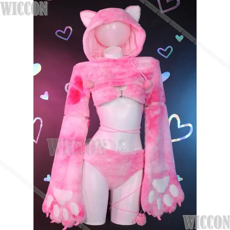 Pink cat cosplay cute little girl-style fluffy ball outfit cosplay costume sexy, suitable for Halloween and Christmas parties
Pink cat cosplay cute little girl-style fluffy ball outfit cosplay costume sexy, suitable for Halloween and Christmas parties