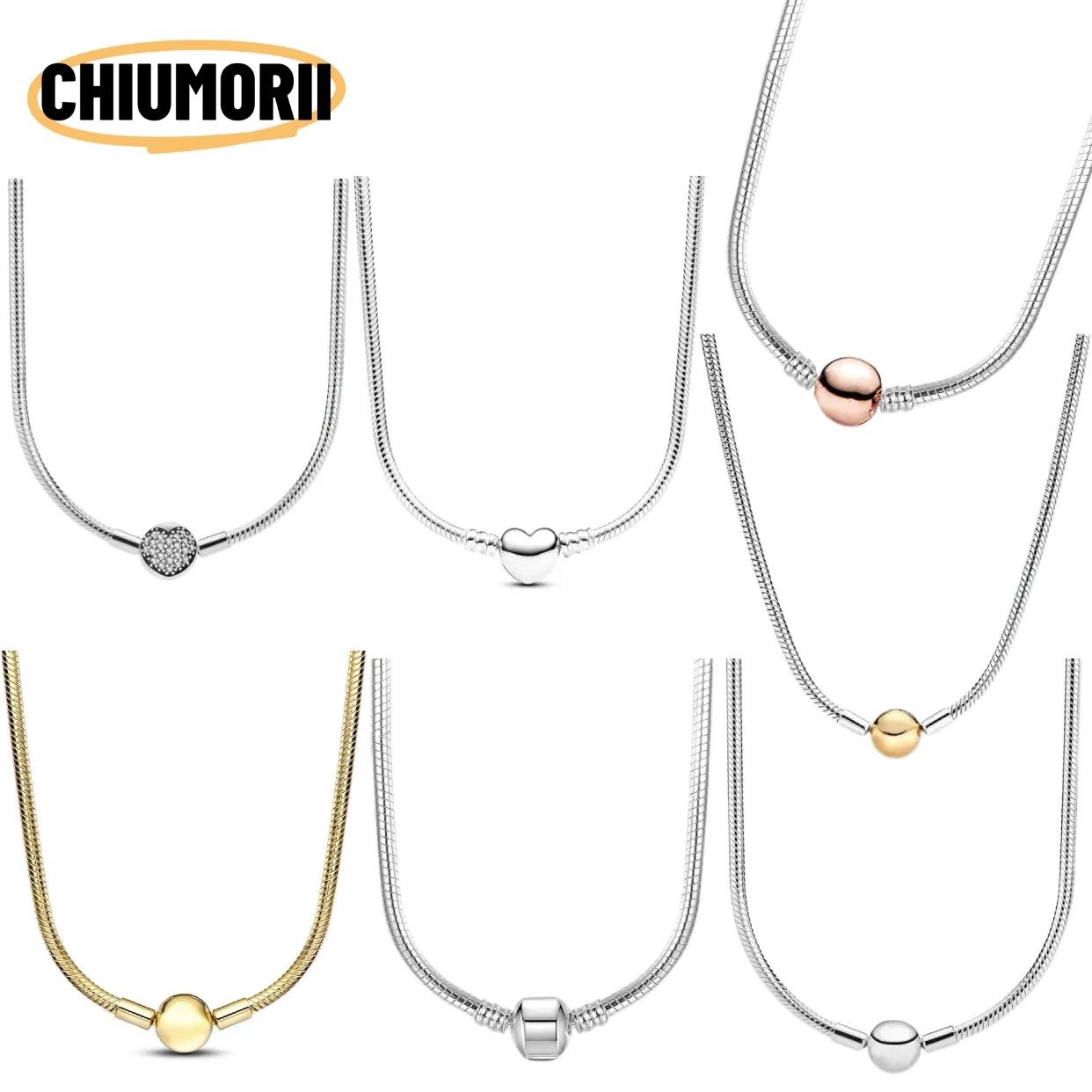 Zircon Heart-shaped Necklace S925 Sterling Silver Round Bead Snake Bone Chain DIY Charm Accessories Women's Jewelry Gifts
Zircon Heart-shaped Necklace S925 Sterling Silver Round Bead Snake Bone Chain DIY Charm Accessories Women's Jewelry Gifts