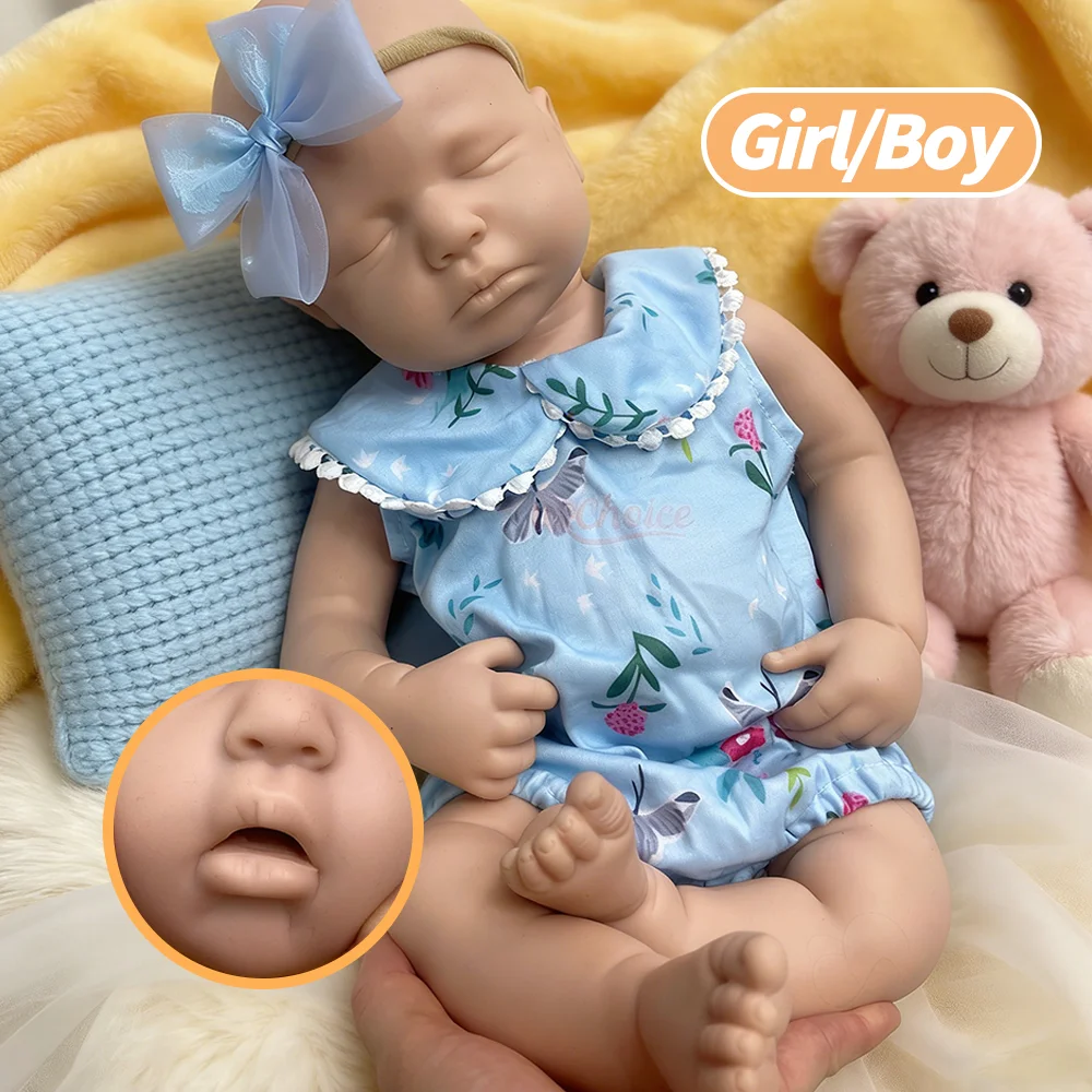 Open Mouth 20" Silicone Reborn Baby Doll Toy Lifelike Full Body Reborn Bebe Girl/Boy Loulou Soft Realistic Art Collector Gift
Open Mouth 20" Silicone Reborn Baby Doll Toy Lifelike Full Body Reborn Bebe Girl/Boy Loulou Soft Realistic Art Collector Gift