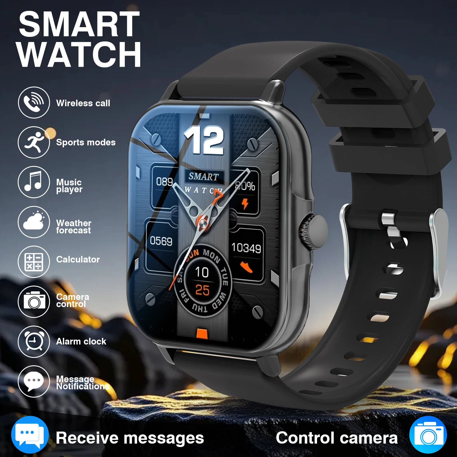 New Full Touch High Definition Men'S&Women'S Sports Smartwatch Features, Answering Calls, Motion Tracking,For Android & Iphone
New Full Touch High Definition Men'S&Women'S Sports Smartwatch Features, Answering Calls, Motion Tracking,For Android & Iphone