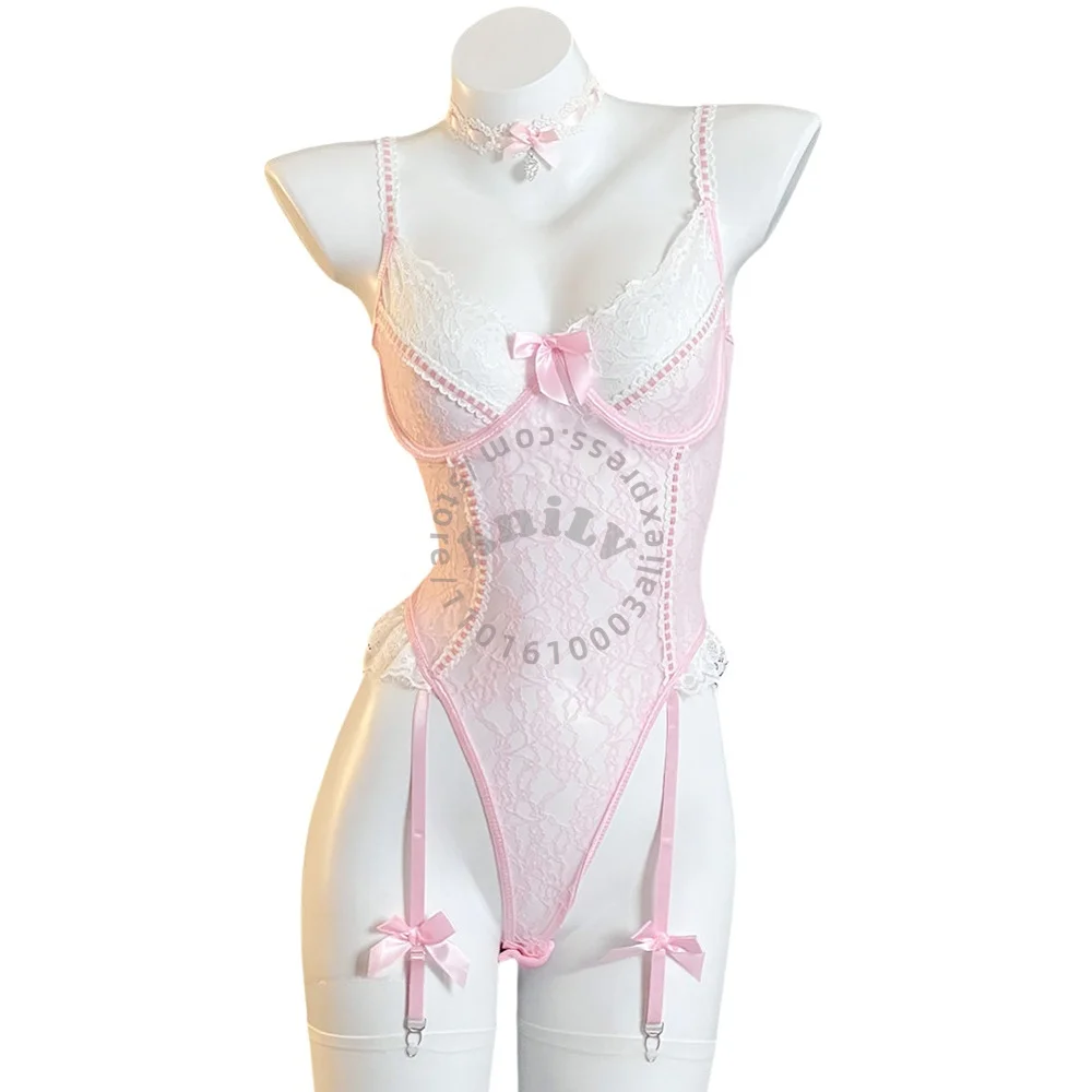 AniLV Women Sweet Lace Bodysuit Sexy Lingerie Temptation Erotic Outfits Cosplay Costume
AniLV Women Sweet Lace Bodysuit Sexy Lingerie Temptation Erotic Outfits Cosplay Costume
