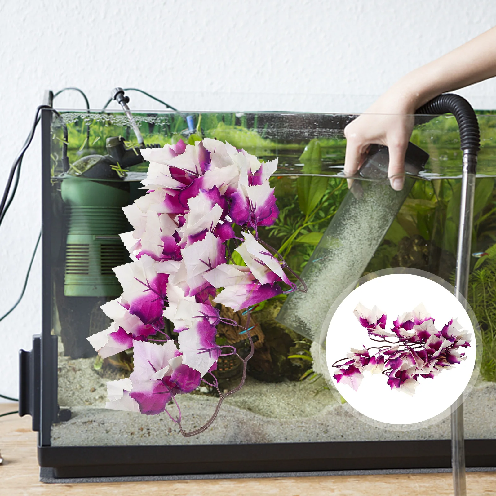 Simulated Aquatic Plants Fish Tank Decoration Vines Suction Cup Terrarium Grass Purple Sea Betta Leaf Pad Resin Safe Pet
Simulated Aquatic Plants Fish Tank Decoration Vines Suction Cup Terrarium Grass Purple Sea Betta Leaf Pad Resin Safe Pet