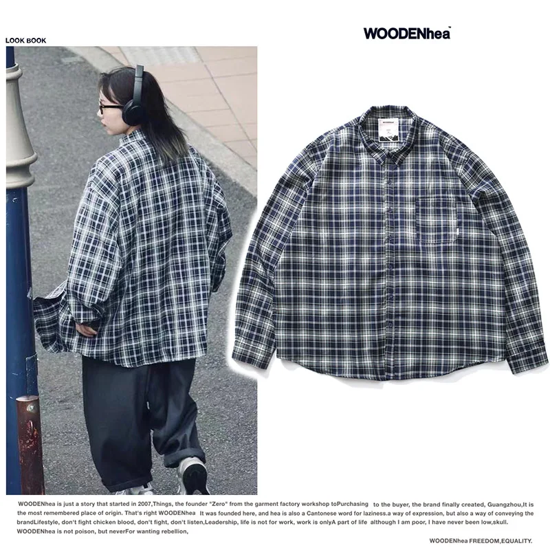 Japanese Sle Plaid Long Sve Cotton irt Men's Loose Fit Retro y Trendy Brand Autumn Winter Pure Cotton irt
Japanese Sle Plaid Long Sve Cotton irt Men's Loose Fit Retro y Trendy Brand Autumn Winter Pure Cotton irt