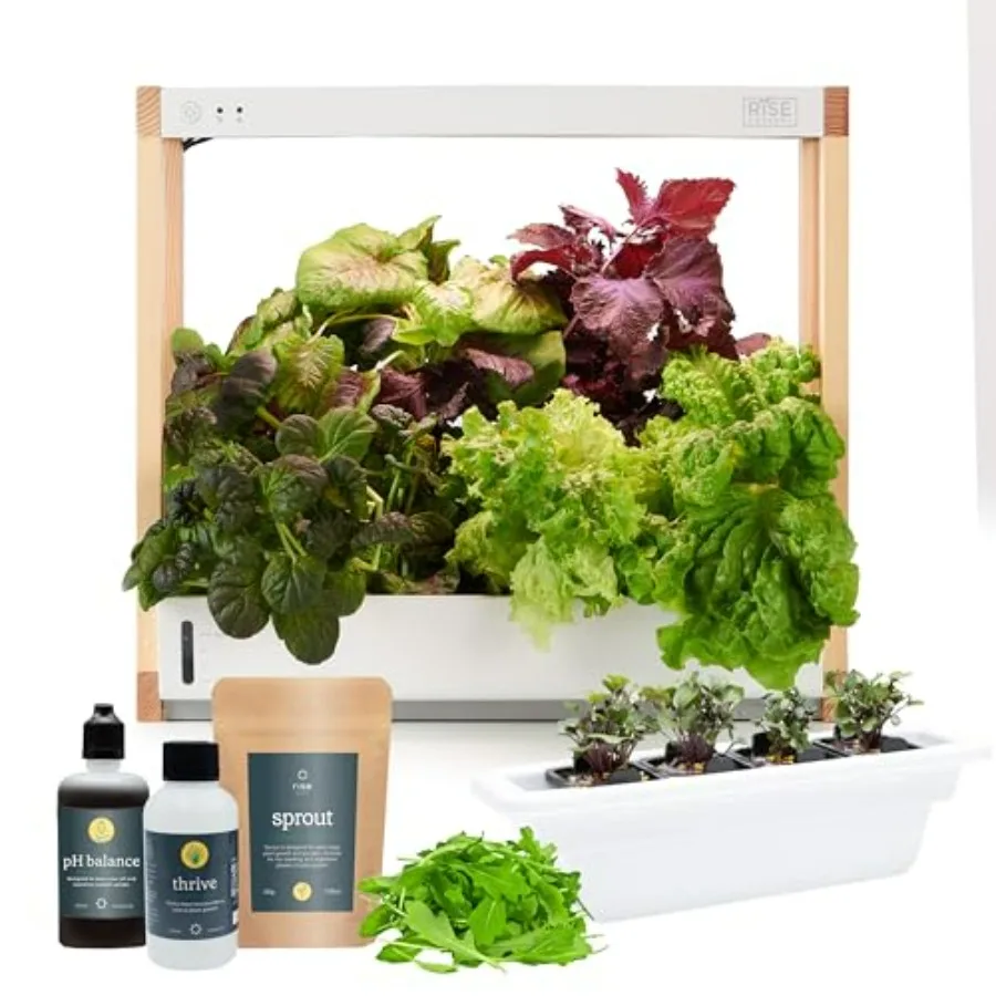Personal Rise Garden Hydroponic Indoor Garden Kit with LED Grow Light Countertop Size Stainless Steel Frame Green Color Easy Se
Personal Rise Garden Hydroponic Indoor Garden Kit with LED Grow Light Countertop Size Stainless Steel Frame Green Color Easy Se