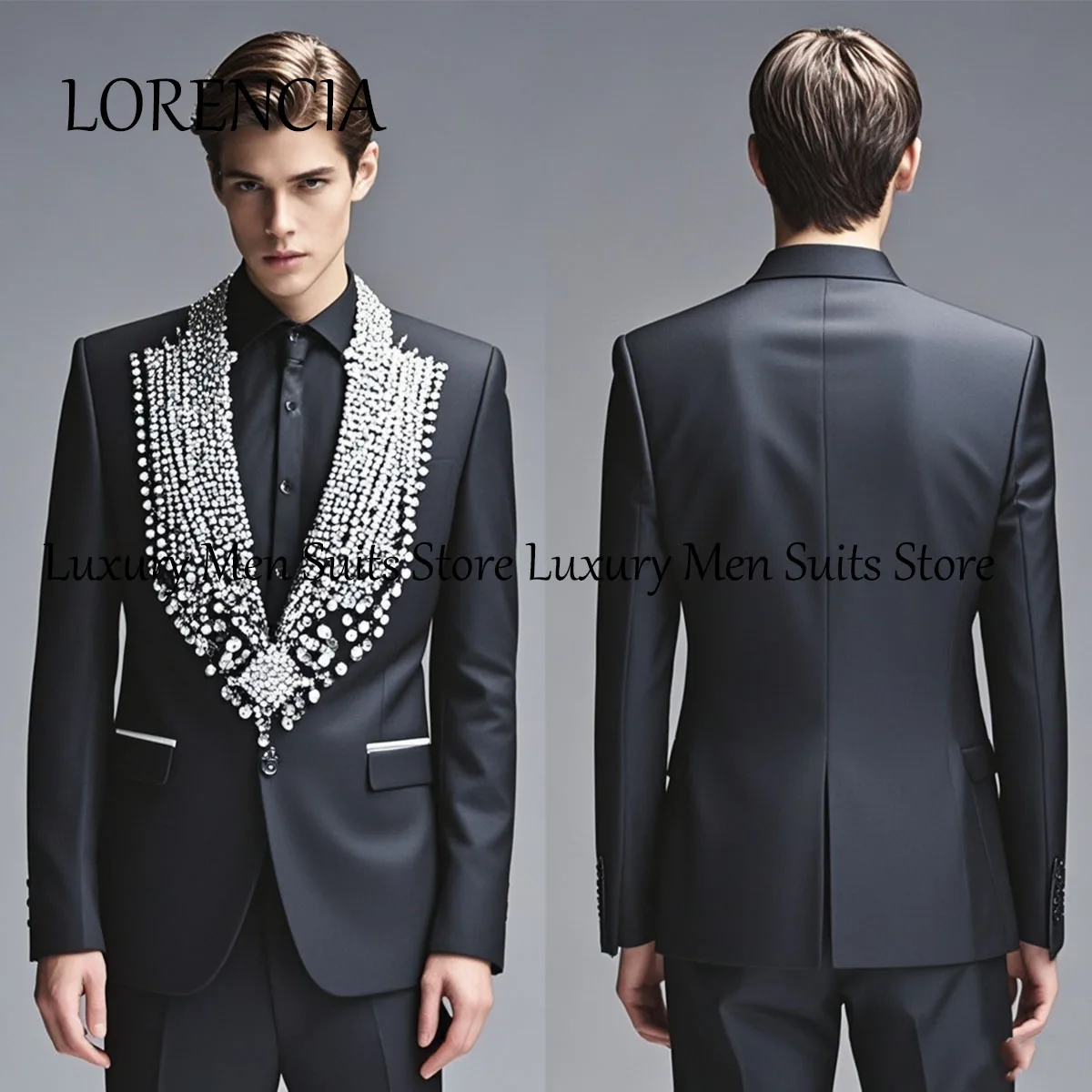 Customized Diamond Party Male Prom Blazers Crystal 2025 Tuxedos Velvet Wedding Groom Dinner Men Suits 2 Pieces Ternos Completo
Customized Diamond Party Male Prom Blazers Crystal 2025 Tuxedos Velvet Wedding Groom Dinner Men Suits 2 Pieces Ternos Completo