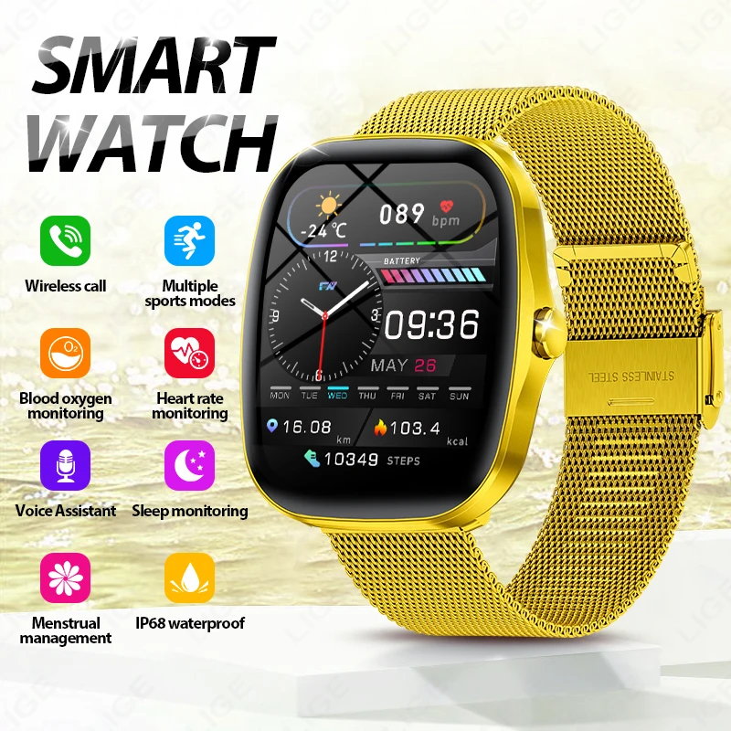 LIGE Smart Watch Men 1.53”HD Full Touch Screen Heart Rate Bracelet Sport Fitness Tracker Women Smartwatch For Android IOS 2026
LIGE Smart Watch Men 1.53”HD Full Touch Screen Heart Rate Bracelet Sport Fitness Tracker Women Smartwatch For Android IOS 2026