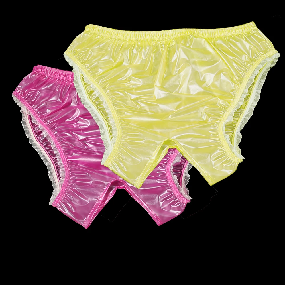 Прозрачные трусики из ПВХ с открытой промежностью и заниженной талией, женские пикантные трусы с оборками из пластиковой пленки
Прозрачные трусики из ПВХ с открытой промежностью и заниженной талией, женские пикантные трусы с оборками из пластиковой пленки