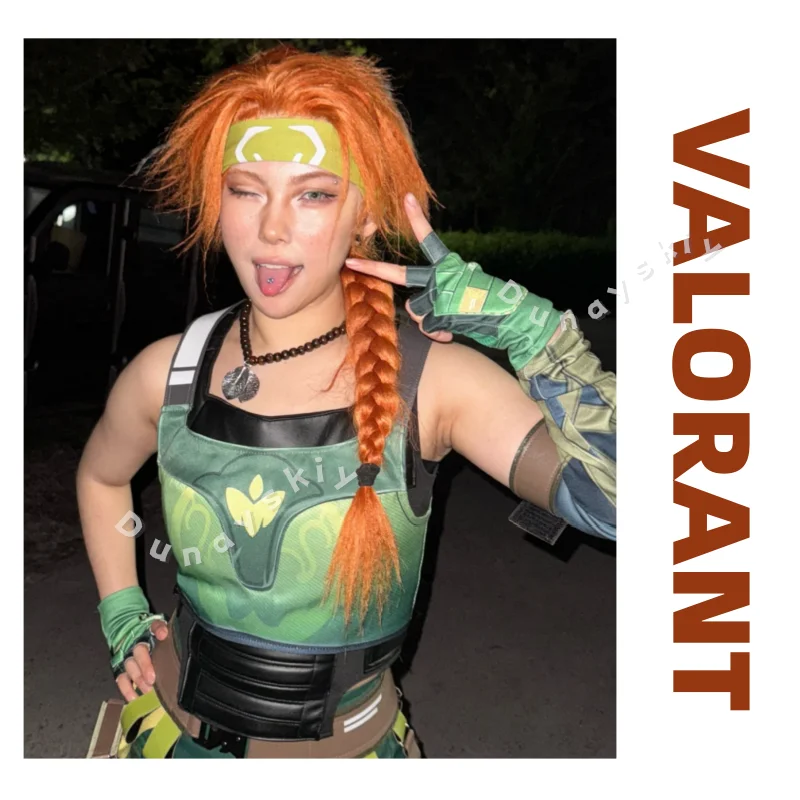 Anime Game VALORANT Cosplay Skye Costume Green Sports Punk Sleeveless Vest Fashion Pants Belt Glove Necklace Wigs Halloween Cos
Anime Game VALORANT Cosplay Skye Costume Green Sports Punk Sleeveless Vest Fashion Pants Belt Glove Necklace Wigs Halloween Cos