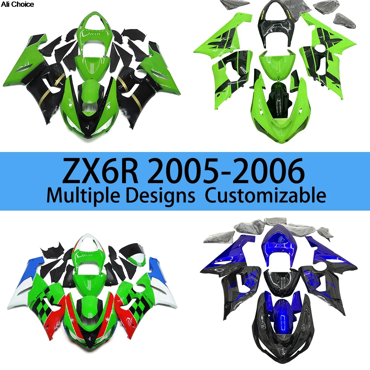 ZX-6R 2005 2006 Fairings Motor for KAWASAKI 636 CBR 600 ZX6R 05 06 Motorcycle Plastic Cover Fairing Kit Set
ZX-6R 2005 2006 Fairings Motor for KAWASAKI 636 CBR 600 ZX6R 05 06 Motorcycle Plastic Cover Fairing Kit Set
