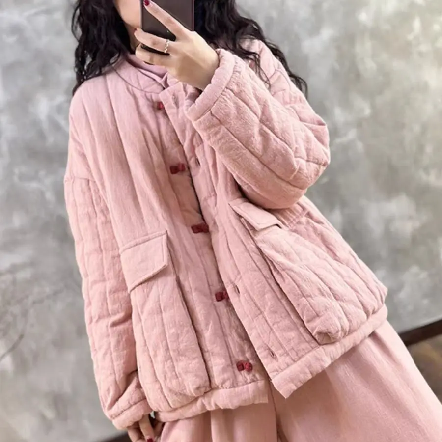 2025 Autumn/Winter New Women's Cotton Jacket Loose Round Neck Commuting Warm Cotton Clothing
2025 Autumn/Winter New Women's Cotton Jacket Loose Round Neck Commuting Warm Cotton Clothing