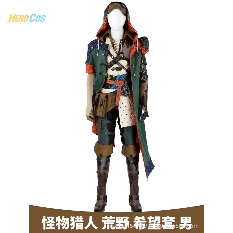 Monster Hunter Cosplay The Hunter Costume Wilds Halloween Men's Fantasy Uniform Coat Props Shoes Accessories Set HERO Cos
Monster Hunter Cosplay The Hunter Costume Wilds Halloween Men's Fantasy Uniform Coat Props Shoes Accessories Set HERO Cos