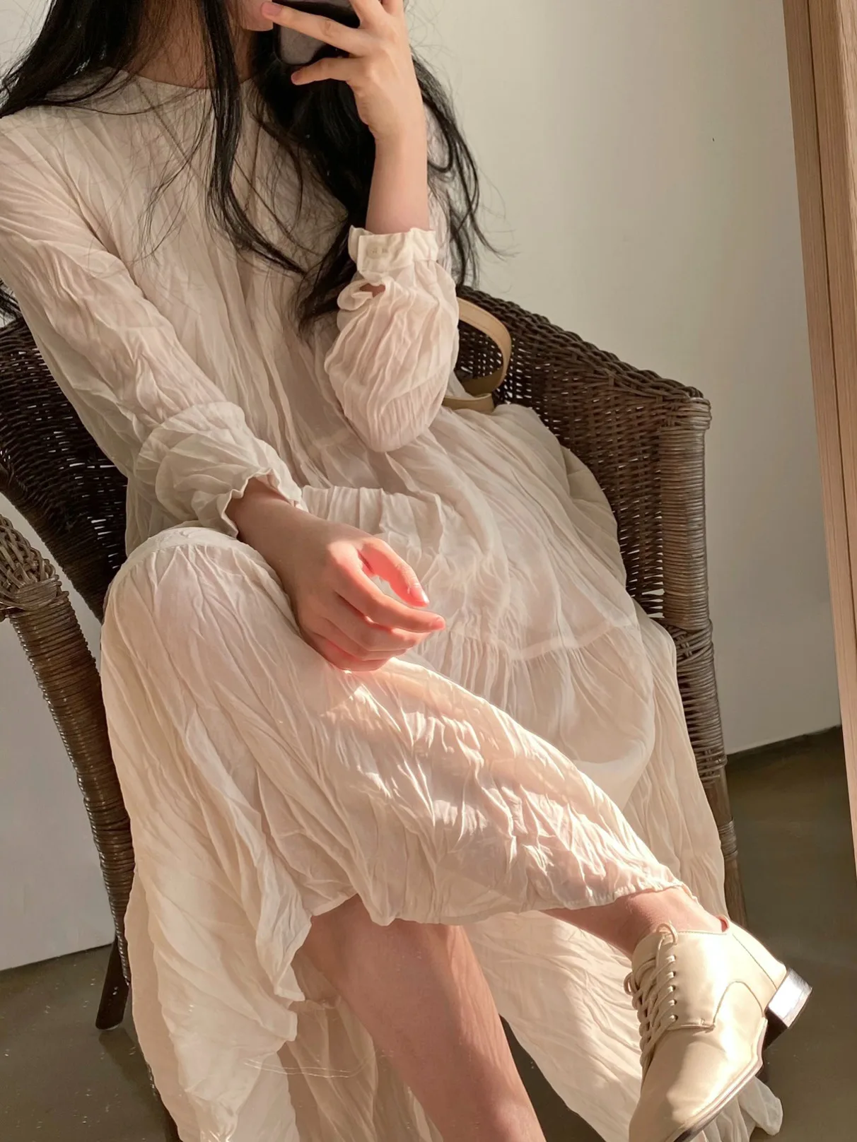 Ele Long Sve Women's Dr Early Autumn New Sle Fairy Aosphere Inner Wear Long Skirt Street Sle Regular Thin
Ele Long Sve Women's Dr Early Autumn New Sle Fairy Aosphere Inner Wear Long Skirt Street Sle Regular Thin