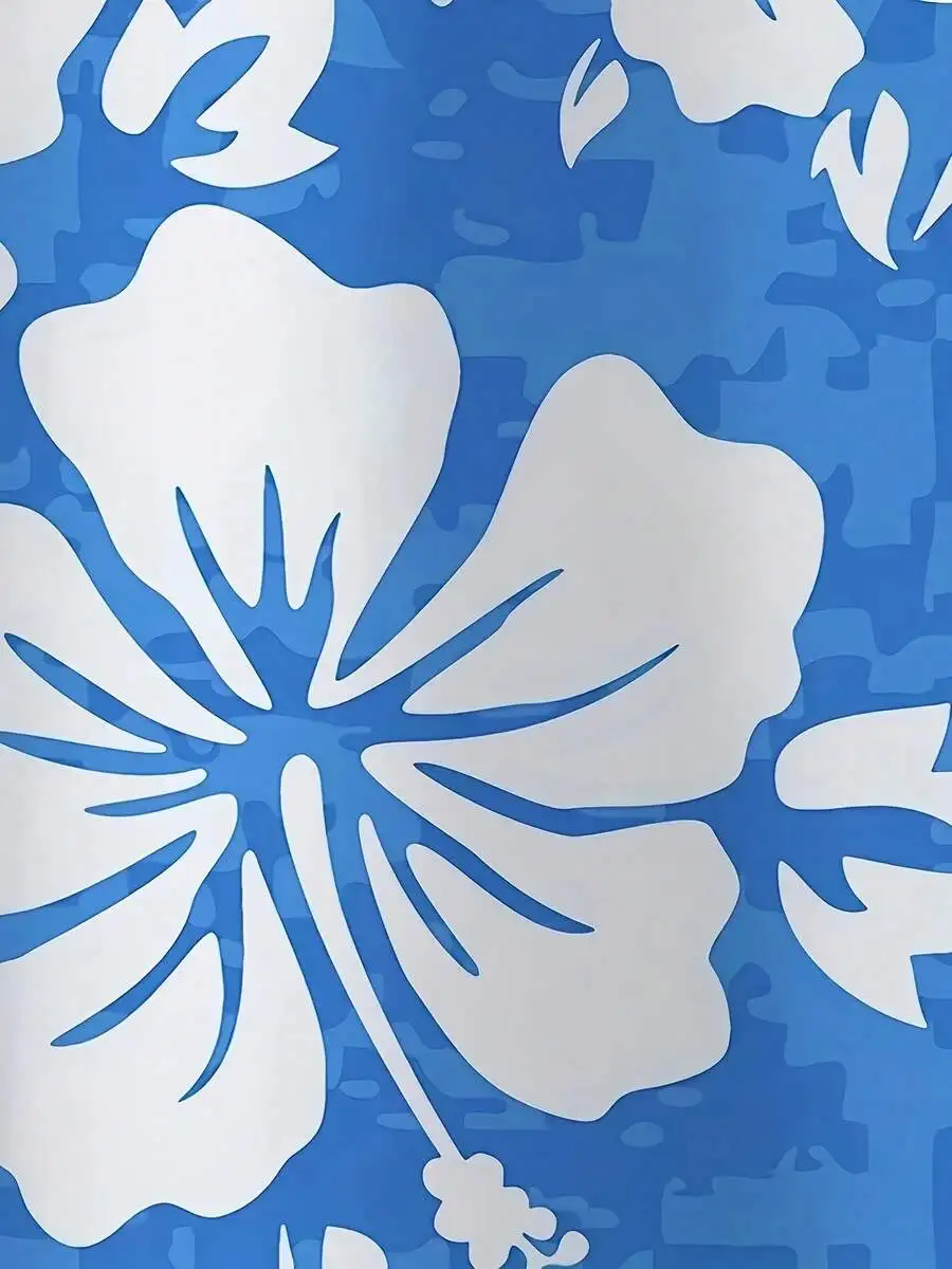 Men Hawaiian Shirt With Blue Tropical Hibiscus Floral Print Casual Beach Summer Shirt
Men Hawaiian Shirt With Blue Tropical Hibiscus Floral Print Casual Beach Summer Shirt