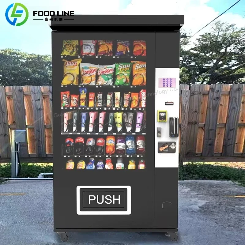 Outdoor Vending Solution Drink Snack Dispenser Cashless Banknote Operated Unit