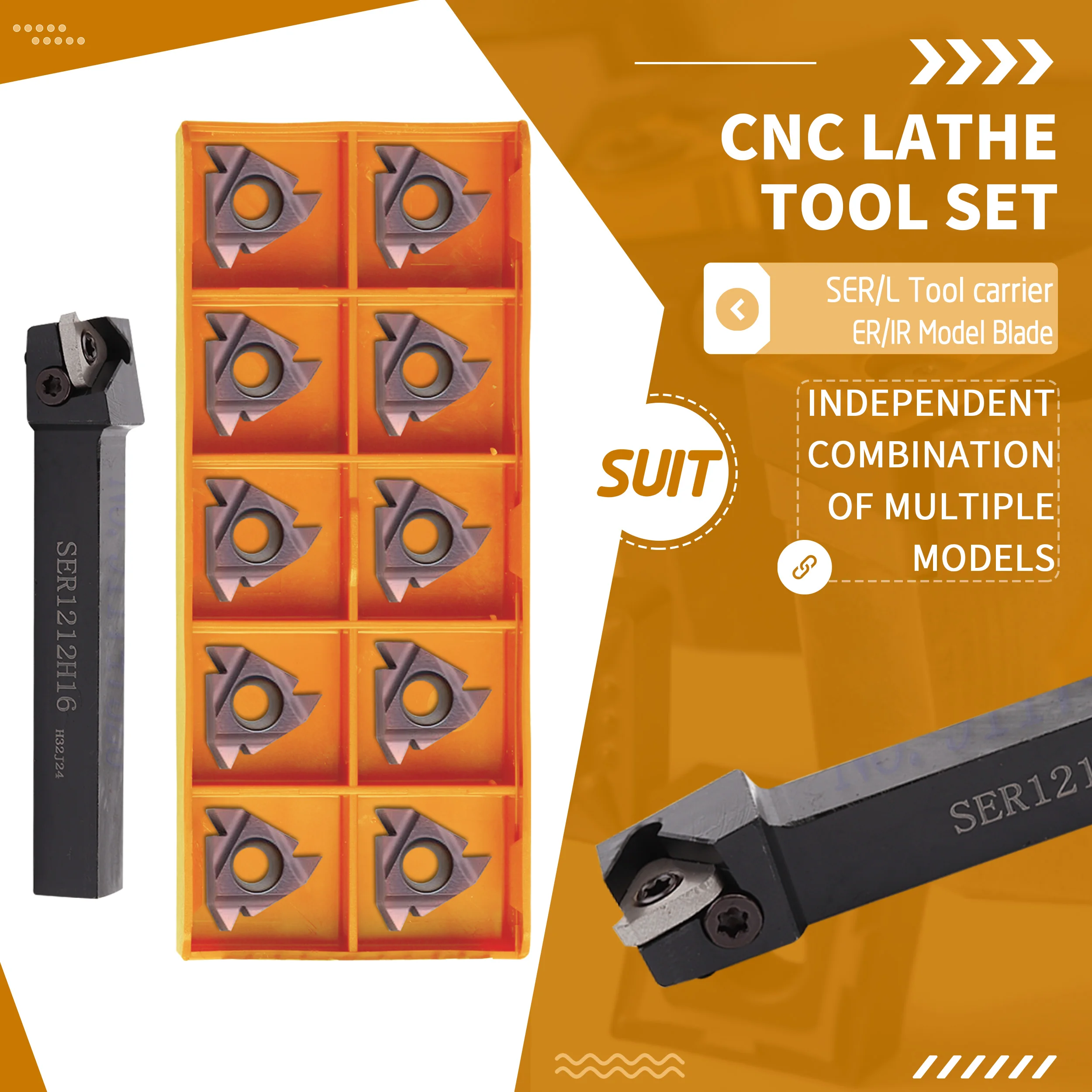SER 1212H16 SEL 1212H16 External Thread Tool Holder 16ER AG60 VP15TF CNC Carbide Inserts 16ER A55 LDA 16ER AG60 LDC 16ER A60 BMA
SER 1212H16 SEL 1212H16 External Thread Tool Holder 16ER AG60 VP15TF CNC Carbide Inserts 16ER A55 LDA 16ER AG60 LDC 16ER A60 BMA