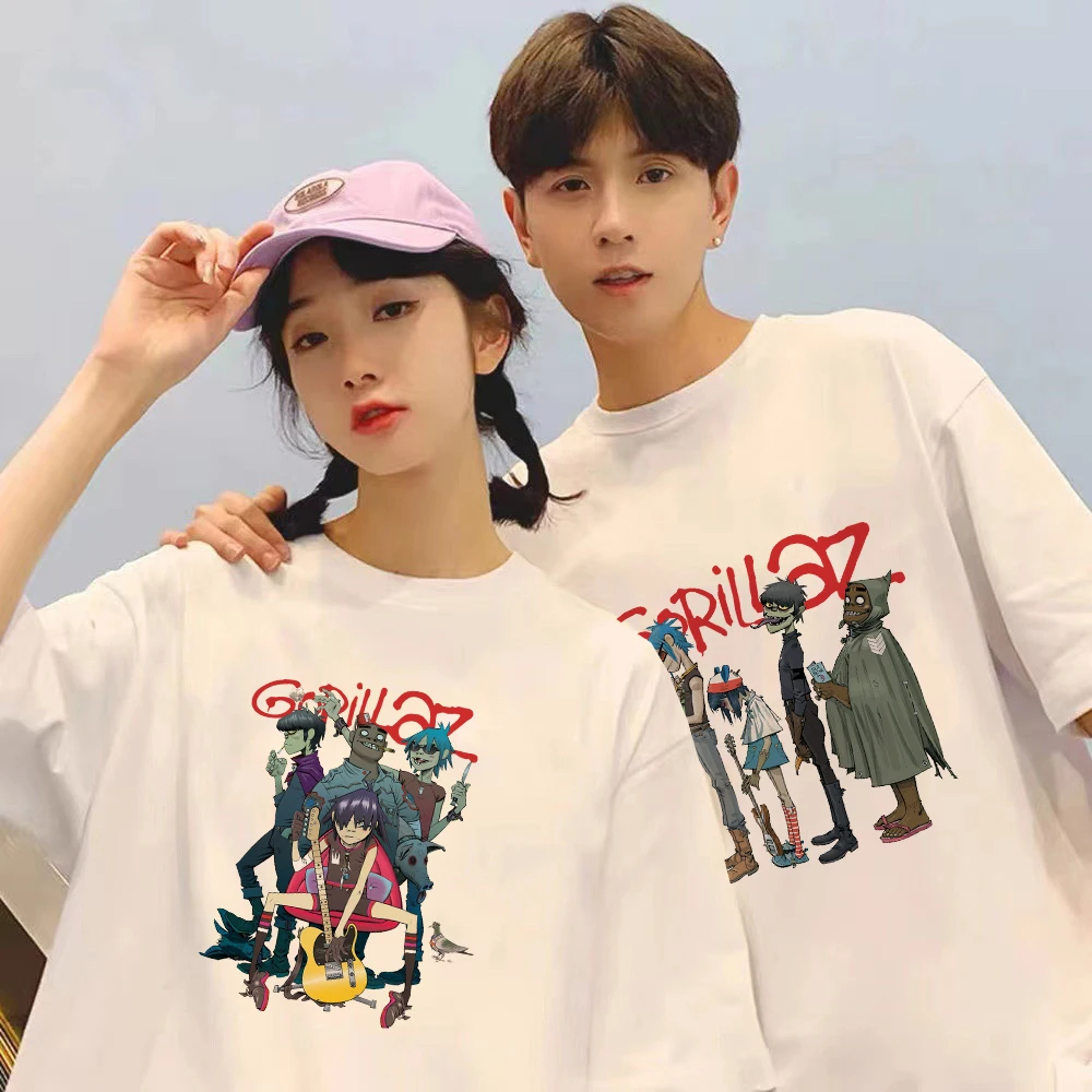 T Shirt Summer Clothes 2024 Music Band Gorillaz PUNK ROCK Print T Shirt Men Women Cartoon Clothes Kawaii T Shirt Female Tops
T Shirt Summer Clothes 2024 Music Band Gorillaz PUNK ROCK Print T Shirt Men Women Cartoon Clothes Kawaii T Shirt Female Tops