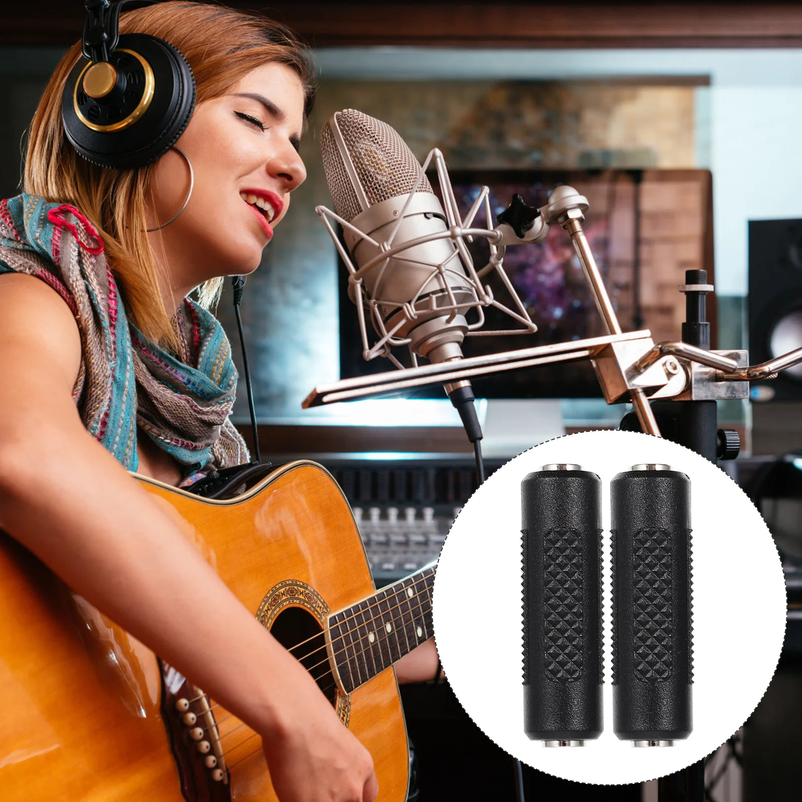 2Pcs 3.5mm Female to Female Mic Adapter Audio Converter for Headphone Jack Stereo Sound Interface Professional Use
2Pcs 3.5mm Female to Female Mic Adapter Audio Converter for Headphone Jack Stereo Sound Interface Professional Use