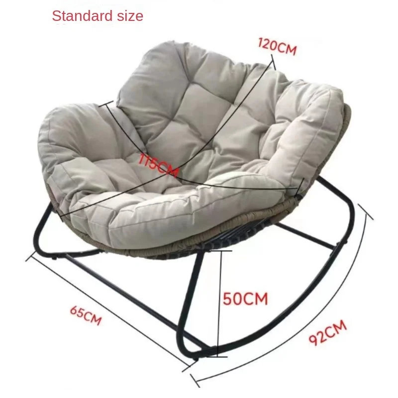 Modern Design Outdoor Living Room Bedroom Dining Room Luxury Rattan Rocking Chair Grey Leisure Chair
Modern Design Outdoor Living Room Bedroom Dining Room Luxury Rattan Rocking Chair Grey Leisure Chair