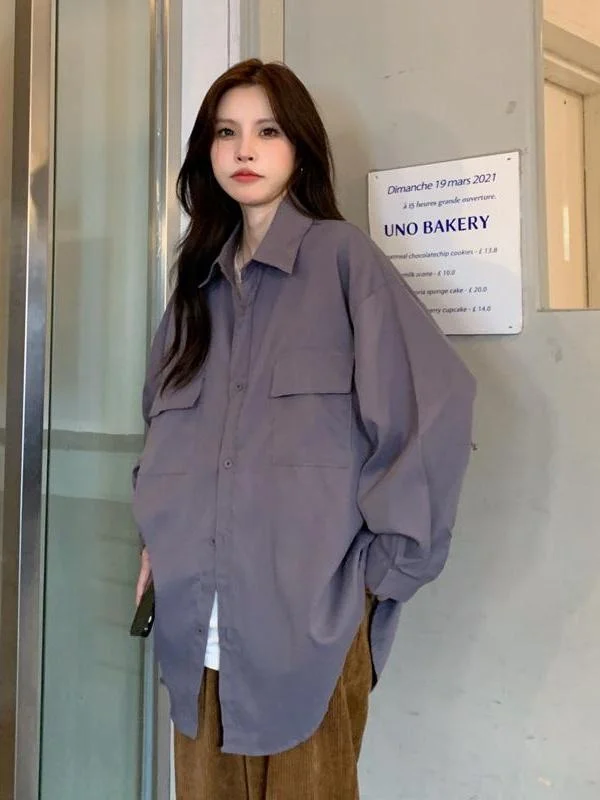 Laid-back Style Casual Lightweight Long Sleeve Women's Work Shirt Sun Protection Spring Autumn Versatile Breathable Fashionable
Laid-back Style Casual Lightweight Long Sleeve Women's Work Shirt Sun Protection Spring Autumn Versatile Breathable Fashionable