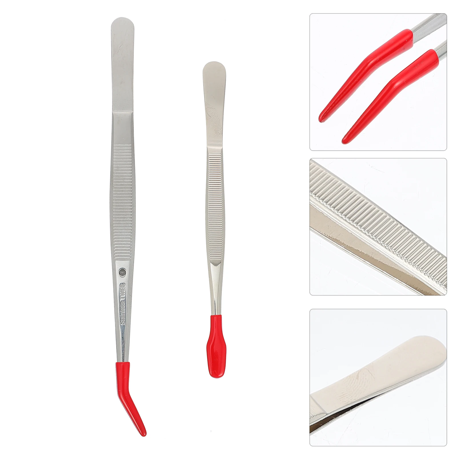 2 Pcs Tweezers Stainless Steel Useful Straight Indoor Stamp Strap Removal Precision
2 Pcs Tweezers Stainless Steel Useful Straight Indoor Stamp Strap Removal Precision