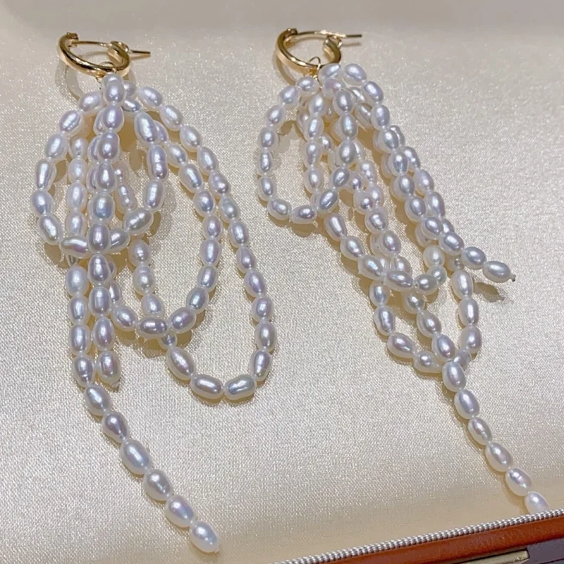 SGARIT Trending Pearl Jewelry 3-4mm 14k Filled Gold Natural Freshwater Rice Pearl Earrings with Hoop Jewellery For Women's Party
SGARIT Trending Pearl Jewelry 3-4mm 14k Filled Gold Natural Freshwater Rice Pearl Earrings with Hoop Jewellery For Women's Party