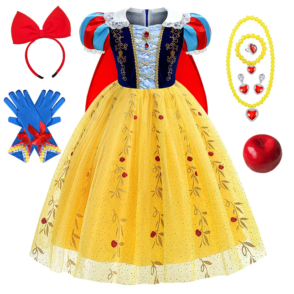 Kids Snow White Fancy Deluxe Princess Dress Girls Cosplay Halloween Costume Summer Lace Print Fantasy Birthday Party Ball Gown
Kids Snow White Fancy Deluxe Princess Dress Girls Cosplay Halloween Costume Summer Lace Print Fantasy Birthday Party Ball Gown