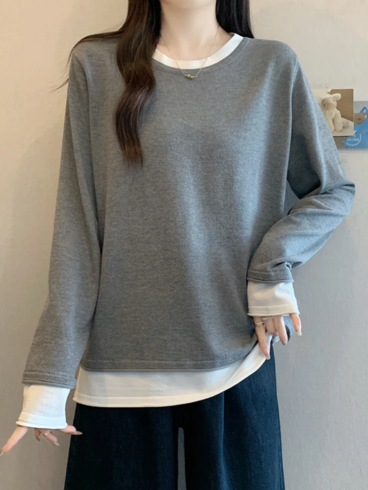 plus Size Women's Long Sve Hoodie round Ne Base irt Autumn Winter Faion Top ay Color Blo Two-Piece Sle Commute...
plus Size Women's Long Sve Hoodie round Ne Base irt Autumn Winter Faion Top ay Color Blo Two-Piece Sle Commute...