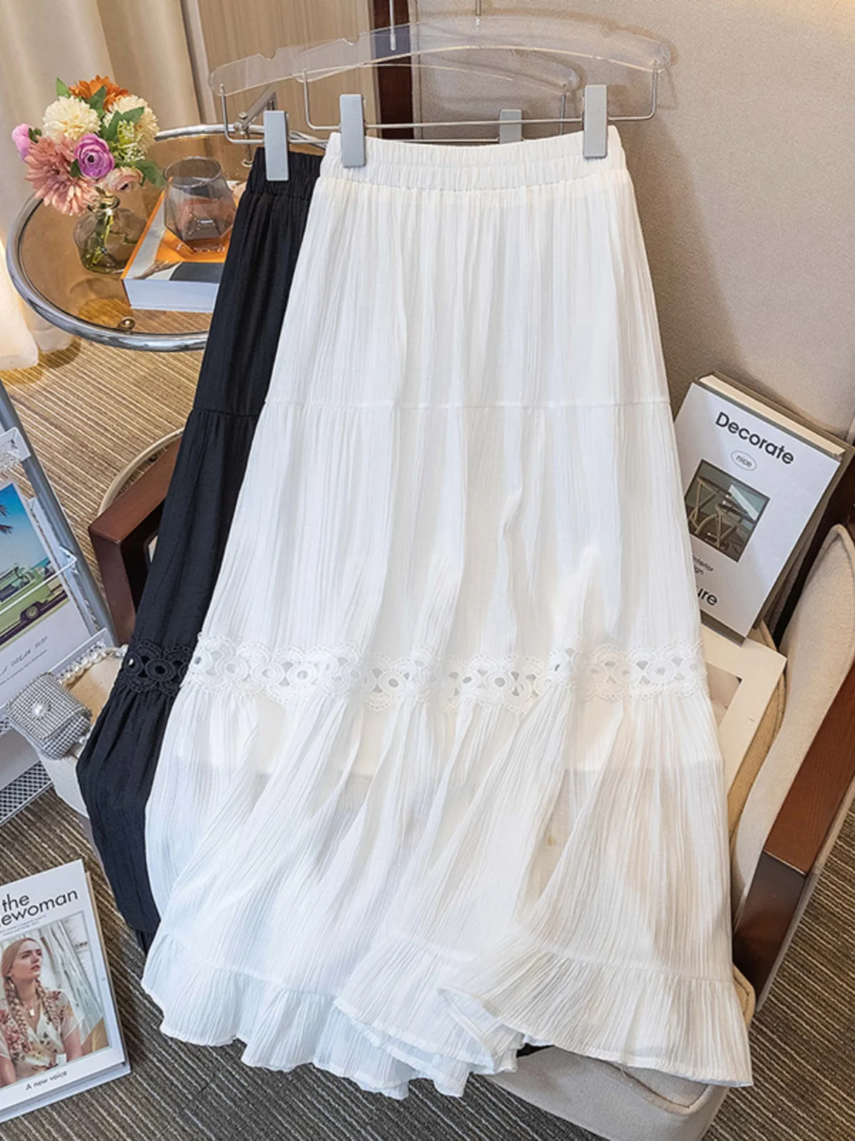 French Style Lace Skirt Women Summer Oversized High Waist A-line Cake Skirts Fashion Sweet All-matched Short Dresses
French Style Lace Skirt Women Summer Oversized High Waist A-line Cake Skirts Fashion Sweet All-matched Short Dresses