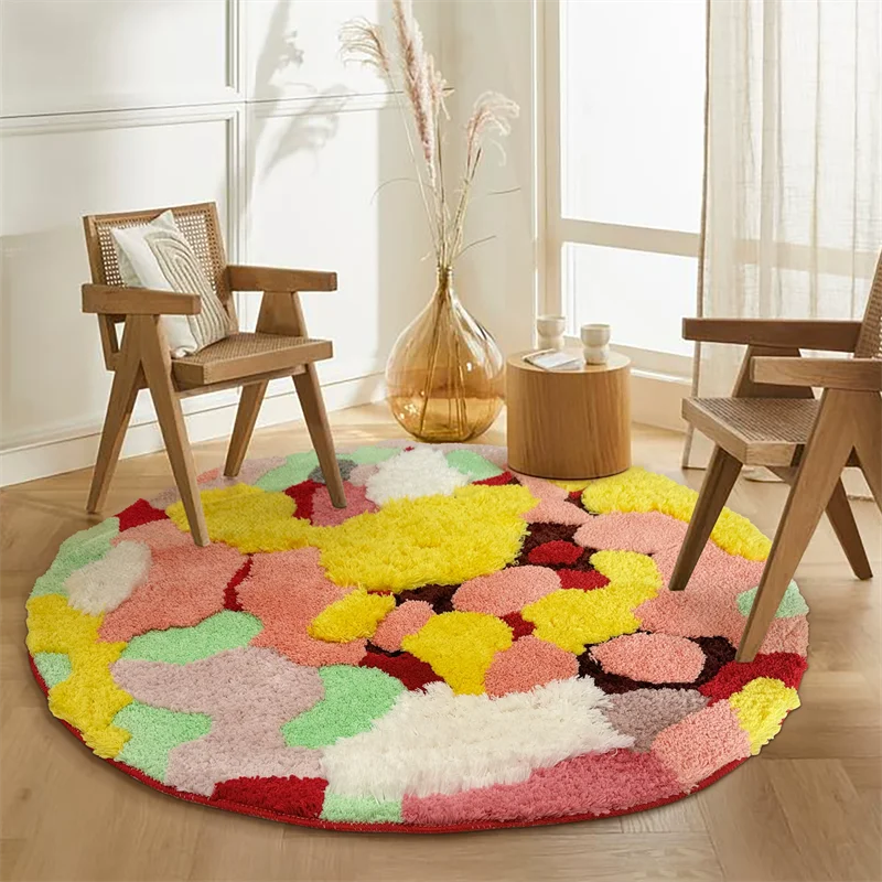 Yellow Pink Art Round Carpet For Living Room Soft Tufted Rugs For Bedroom Home Kids Room Floor Mat Modern Cloakroom Area Rug
Yellow Pink Art Round Carpet For Living Room Soft Tufted Rugs For Bedroom Home Kids Room Floor Mat Modern Cloakroom Area Rug