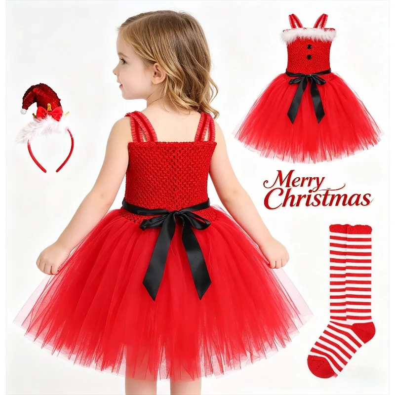 Santa Red Elf Princess Dress Christmas Celebration Carnival Masquerade Mesh Puffy Outfit Holiday Stage Performance Festive Wear
Santa Red Elf Princess Dress Christmas Celebration Carnival Masquerade Mesh Puffy Outfit Holiday Stage Performance Festive Wear
