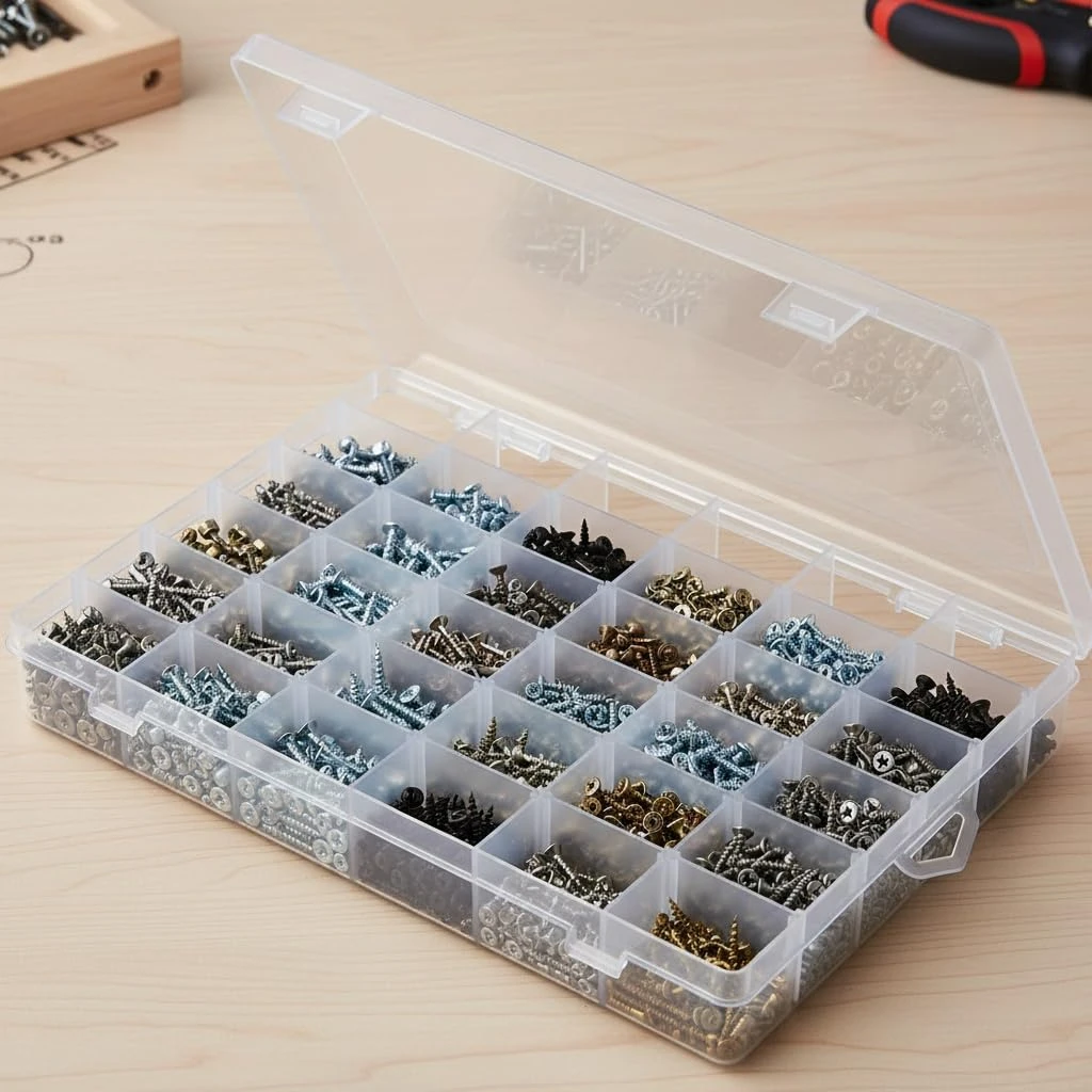 Hardware tool storage box, 36compartment transparent tool organizer box, screw and accessory sorting box, household screw
Hardware tool storage box, 36compartment transparent tool organizer box, screw and accessory sorting box, household screw