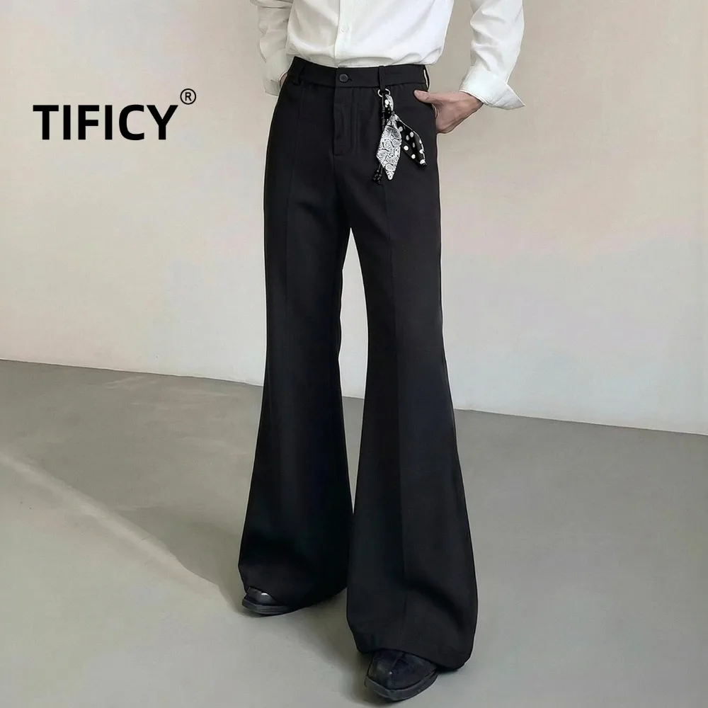 High Street Black Micro Trumpet Suit Pants Men's High Street Hanging Silk Scarf Pendant Design Floor Streetwear Pants
High Street Black Micro Trumpet Suit Pants Men's High Street Hanging Silk Scarf Pendant Design Floor Streetwear Pants