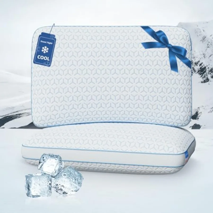Cooling Pillows Size Set of 2, Shredded Memory Foam Pillows 2 Pack for Hot Sleepers, Cold Bed Pillows for Sleeping, Washable wi
Cooling Pillows Size Set of 2, Shredded Memory Foam Pillows 2 Pack for Hot Sleepers, Cold Bed Pillows for Sleeping, Washable wi
