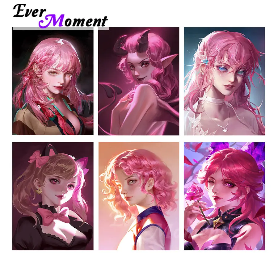 Ever Moment Cross Stitch Diamond Painting Square Drills Fantasy Girl Art DIY Pink Hair Picture Of Handicrafts Home Decor 3F2622
Ever Moment Cross Stitch Diamond Painting Square Drills Fantasy Girl Art DIY Pink Hair Picture Of Handicrafts Home Decor 3F2622