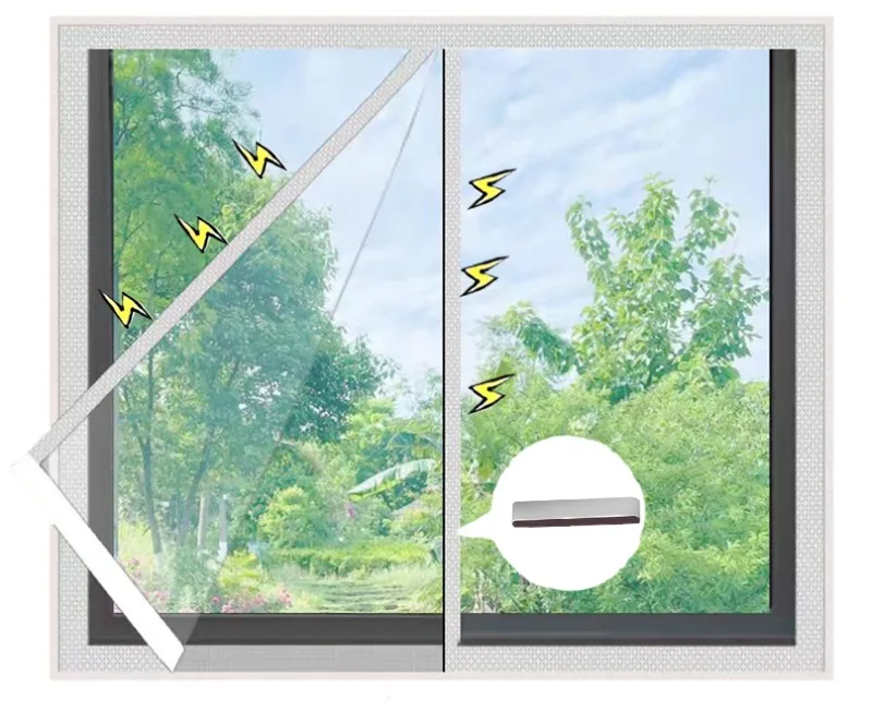 Summer decoration home mosquito proof magnetic screen window, white nylon buckle self-adhesive curtain, easy to conceal no holes
Summer decoration home mosquito proof magnetic screen window, white nylon buckle self-adhesive curtain, easy to conceal no holes