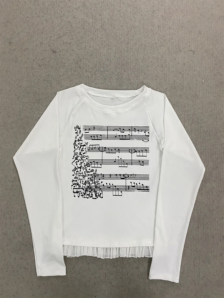 Y2k American round neck retro slimming off off shoulder T-shirt long sleeved top slim fit music spectrum print splicing casual
Y2k American round neck retro slimming off off shoulder T-shirt long sleeved top slim fit music spectrum print splicing casual