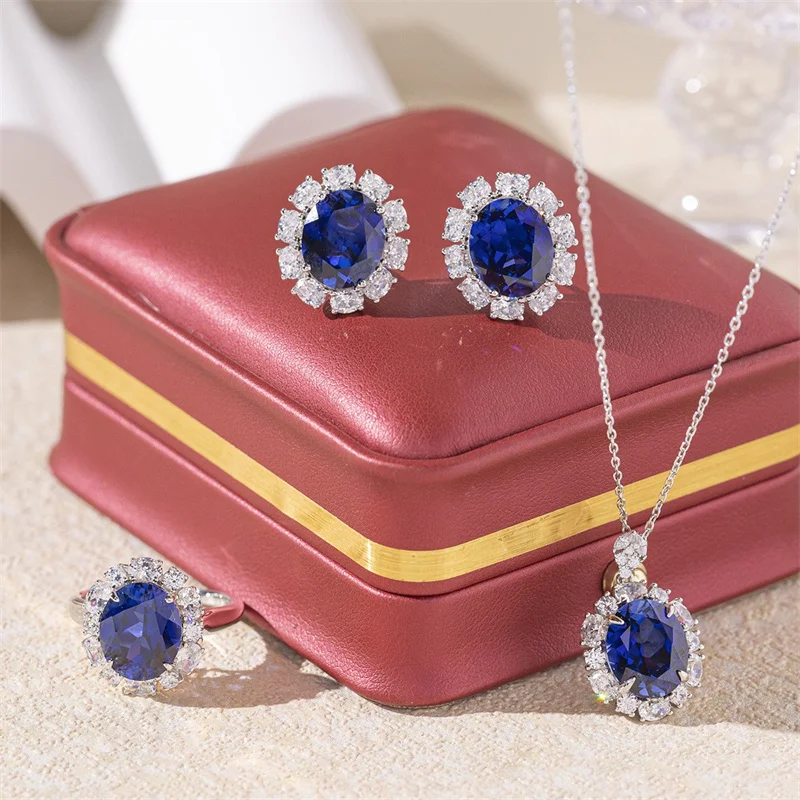 ZFSILVER 925 Silver Luxury Trend Cultivated Gemstone Design Oval Set Ring Earring Charm Women Wedding Party Jewelry Gift R3-0069
ZFSILVER 925 Silver Luxury Trend Cultivated Gemstone Design Oval Set Ring Earring Charm Women Wedding Party Jewelry Gift R3-0069