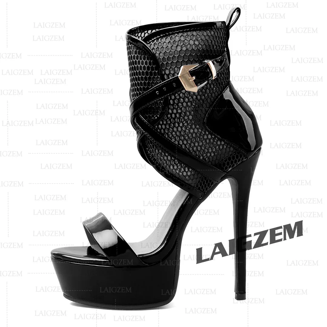 LAIGZEM Women Platform Sandals Open Toe Buckle Strap Thin High Heels Pumps Ladies Patchwork Shoes Woman Large Size 39 41 44 52
LAIGZEM Women Platform Sandals Open Toe Buckle Strap Thin High Heels Pumps Ladies Patchwork Shoes Woman Large Size 39 41 44 52