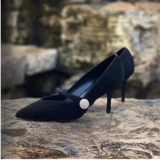 Pointy Toe Suede Pumps with Rhinestone Buckle Instep Strap Fashion Women High Heels Sandals Summer Sexy Casual Shoes Dress Party
Pointy Toe Suede Pumps with Rhinestone Buckle Instep Strap Fashion Women High Heels Sandals Summer Sexy Casual Shoes Dress Party