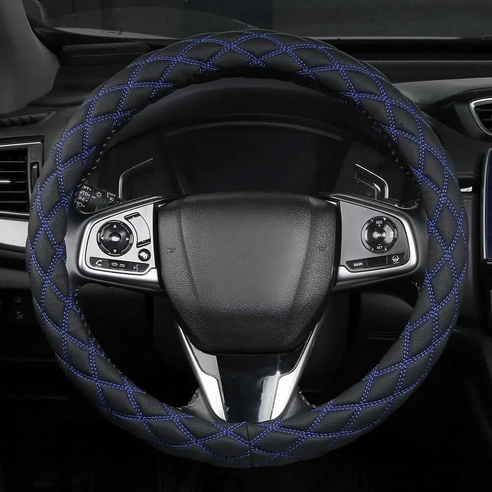 Universal Anti Slip Steering Wheel Cover Breathable Trendy Leather Protection 38cm Protector Car Accessories Auto
Universal Anti Slip Steering Wheel Cover Breathable Trendy Leather Protection 38cm Protector Car Accessories Auto