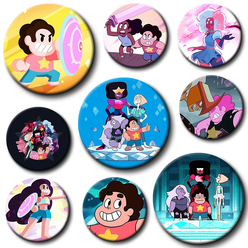 Steven Universe Button Pin Kawaii Anime Pink Lion Espinela Garnet Amatista Strawberry Field Brooch Bag Accessories Fans Gifts
Steven Universe Button Pin Kawaii Anime Pink Lion Espinela Garnet Amatista Strawberry Field Brooch Bag Accessories Fans Gifts